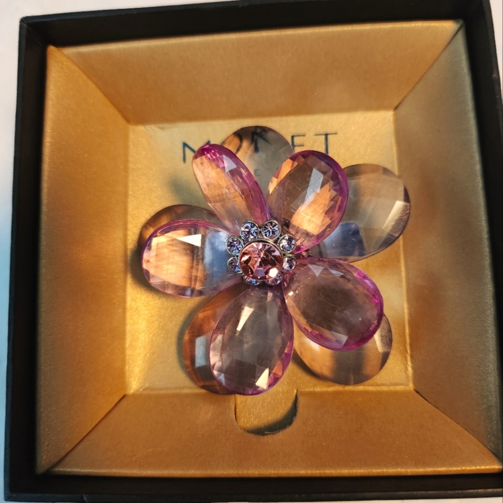 NEW Monet Flower Statement Brooch
